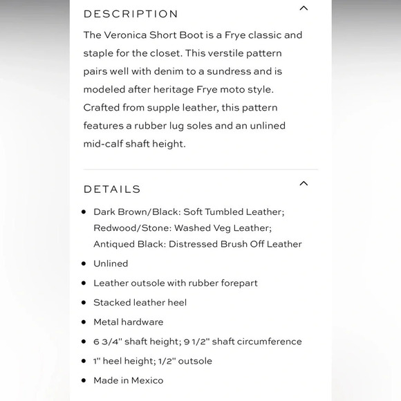 NEW Frye Black Leather Veronica Short Boots Women size 10 - Picture 4 of 12